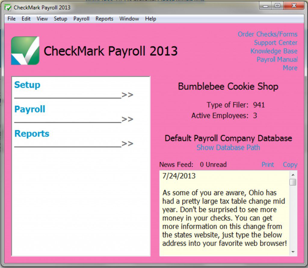 checkmark payroll knowledge base